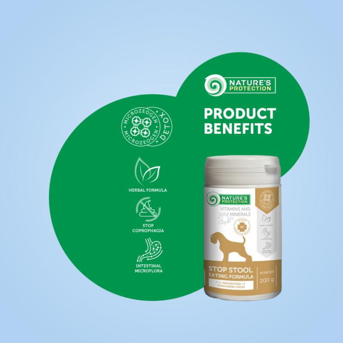 complementary feed for adult dogs for prevention of consuming feces